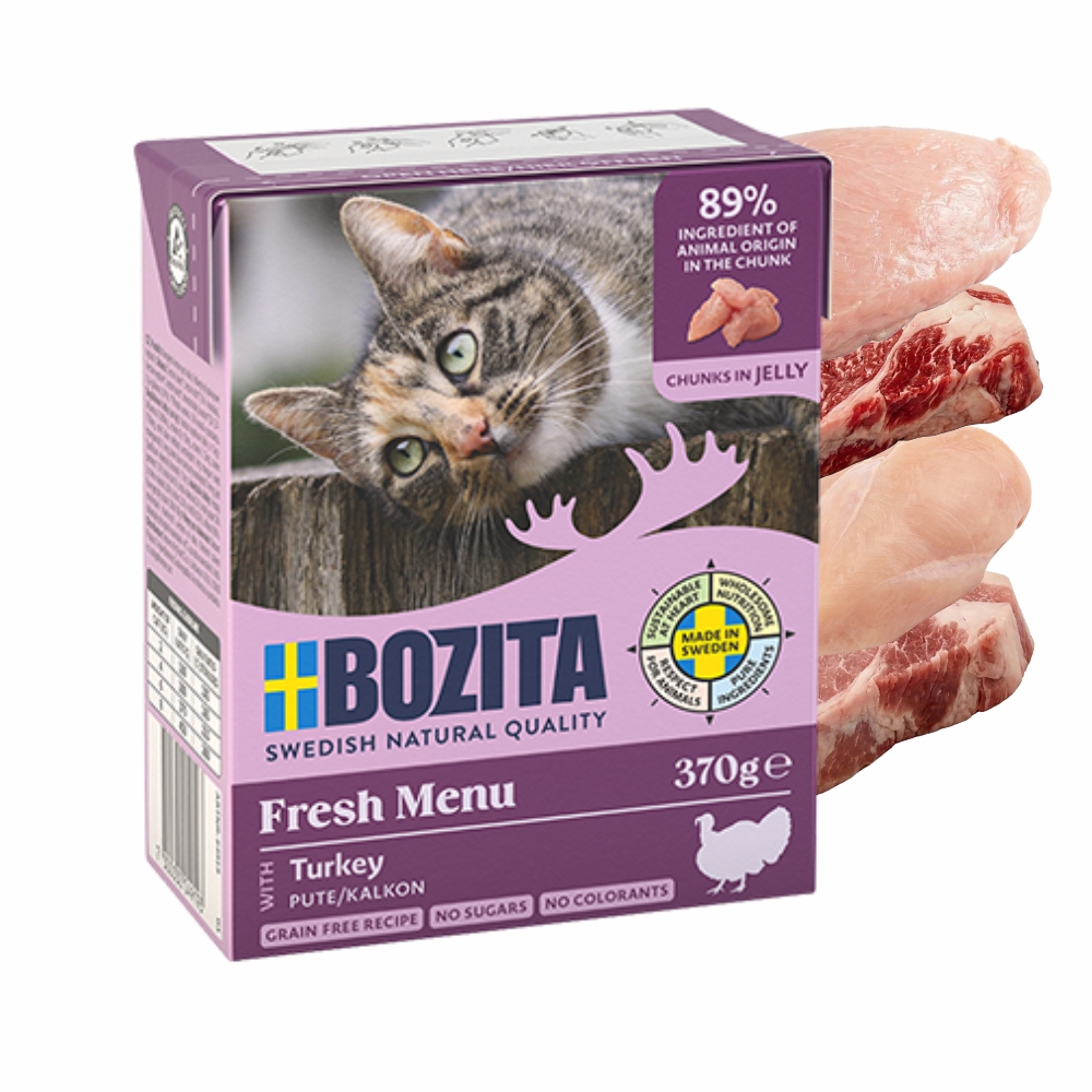 BOZITA dla kot kawałki w galarecie z indykiem 370g